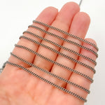 Load image into Gallery viewer, Oxidized Sterling Silver Curb Chain
