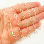 Load image into Gallery viewer, 925 Sterling Silver Flat Oval Link Chain.