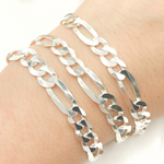 Load image into Gallery viewer, 925 Sterling Silver Flat Figaro Chain