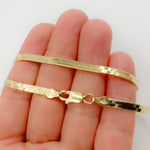 Load image into Gallery viewer, HER1GP. Gold Plated 3.4mm Herringbone Necklace