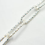 Load image into Gallery viewer, Sterling Silver Hammered Paperclip Chain