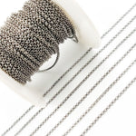 Load image into Gallery viewer, Black Rhodium Sterling Silver Rolo Chain