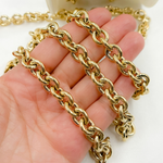 Load image into Gallery viewer, Y121GP. Gold Plated 925 Sterling Silver Hollow Smooth Circle Link Chain