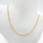 Load image into Gallery viewer, 000HVR0344000. 14K Solid Yellow Gold Round Rolo Hollow Chain Necklace