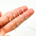 Load image into Gallery viewer, 70/1003FSS. 925 Sterling Silver Enamel Flat Marina Chain