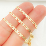 Load image into Gallery viewer, 14K Solid Gold Diamond Cut Marina Link