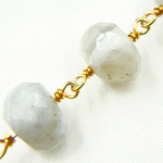 Load image into Gallery viewer, Blue Lace Agate Gold Plated Wire Chain.