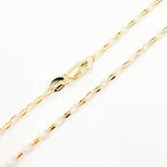 Load image into Gallery viewer, 14k Solid Yellow Gold Diamond Cut Oval Cable Chain