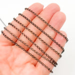 Load image into Gallery viewer, Black Rhodium Sterling Silver Wheat Chain