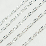 Load image into Gallery viewer, Sterling Silver Oval Diamond Cut Link Chain