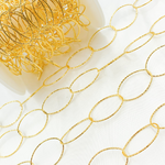 Load image into Gallery viewer, Gold Plated 925 Sterling Silver Diamond Cut Oval Link Chain.