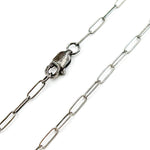 Load image into Gallery viewer, Oxidized Sterling Silver Smooth Paperclip Necklace