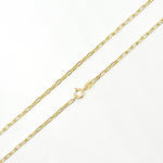 Load image into Gallery viewer, 058FLCL218K. 18K Solid Yellow Gold Paperclip Link Chain