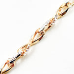 Load image into Gallery viewer, Gold Plated and White Sterling Silver Infinity Diamond Cut Cable Chain