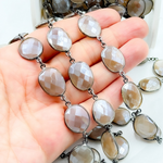 Load image into Gallery viewer, Multi Moonstone Oval Shape Bezel Oxidized Wire Chain