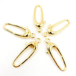Load image into Gallery viewer, 30MM Gold-plated Sterling Silver Oval Clasp