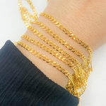 Load image into Gallery viewer, Y71GP. Gold Plated 925 Sterling Silver Curb Chain