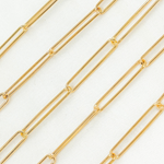 Load image into Gallery viewer, Gold Filled Smooth Paperclip Link Chain