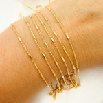Load image into Gallery viewer, Z9GP. Gold Plated 925 Sterling Silver Satellite Tube Chain