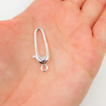 Load image into Gallery viewer, 30MM White Sterling Silver Oval Clasp