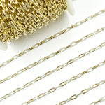 Load image into Gallery viewer, XM3106PZXETT. 14k Gold Filled Smooth and Silver Textured Paperclip Link Chain