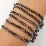 Load image into Gallery viewer, Oxidized Sterling Silver Curb Chain