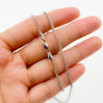 Load image into Gallery viewer, 050FRDTL426WG. 14K White Solid Gold Franco Link Chain