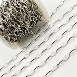 Load image into Gallery viewer, Oxidized Sterling Silver Marquis Shape Link Chain