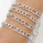 Load image into Gallery viewer, Sterling Silver Figaro Chain