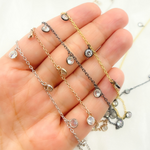 Load image into Gallery viewer, Cubic Zirconia Round 4mm Shape Dangle Chain