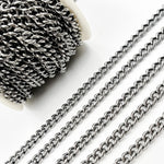 Load image into Gallery viewer, Oxidized Sterling Silver Curb Chain
