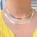 Load image into Gallery viewer, Sterling Silver 5.5mm Herringbone Necklace