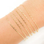 Load image into Gallery viewer, 14K Solid Gold Smooth Marina and Cable Links Chain by Foot