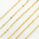 Load image into Gallery viewer, 14k Gold Filled Flat Round Link Chain