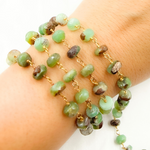 Load image into Gallery viewer, Chrysoprase Gold Plated Wire Chain