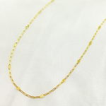 Load image into Gallery viewer, 14k Solid Gold Smooth Paperclip Diamond Cut Marina Link Chain