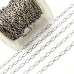 Load image into Gallery viewer, Oxidized Sterling Silver Hammered Oval & Smooth Round Link Chain