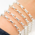 Load image into Gallery viewer, Sterling Silver Smooth Oval Link Chain