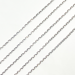 Load image into Gallery viewer, Black Rhodium 925 Sterling Silver Diamond Cut Rolo Chain