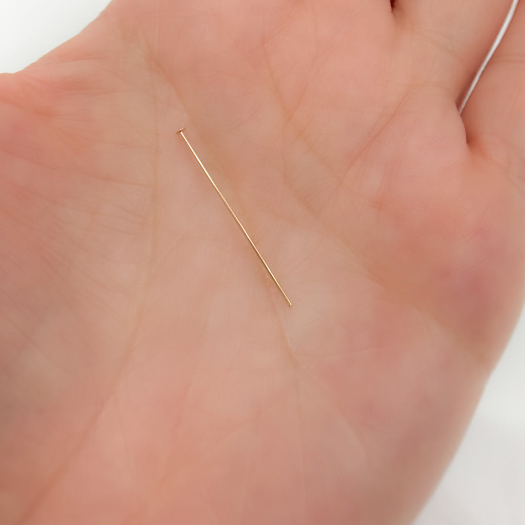 24 Gauge Gold-filled Flat 1 Inch Headpin