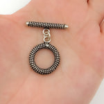Load image into Gallery viewer, Toggle3SS. Black Rhodium Sterling Silver Toggle Clasp