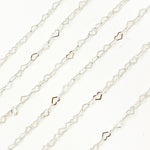 Load image into Gallery viewer, Sterling Silver Flat Heart Link Chain