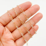 Load image into Gallery viewer, XM/2331/SP. 14k Gold Filled 1 Long & 3 Sterling Silver Short Link Chain