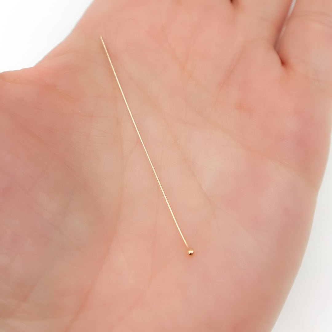 26 Gauge Gold-filled Ball 2 Inch Headpin