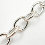 Load image into Gallery viewer, Sterling Silver Smooth Cable Oval Chain