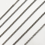 Load image into Gallery viewer, Black Rhodium Sterling Silver Wheat Chain