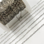 Load image into Gallery viewer, Oxidized Sterling Silver Flat Paperclip Chain