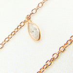 Load image into Gallery viewer, Cubic Zirconia Marquise Shape Dangle Chain. CZ4