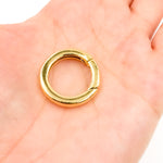 Load image into Gallery viewer, 23MM Gold-plated Sterling Silver Round Clasp
