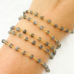 Load image into Gallery viewer, Black Moonstone Wire Chain
